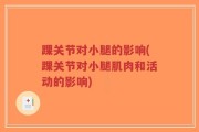 踝关节对小腿的影响(踝关节对小腿肌肉和活动的影响)