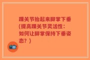 踝关节抬起来脚掌下垂(提高踝关节灵活性：如何让脚掌保持下垂姿态？)