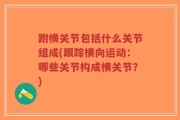 跗横关节包括什么关节组成(跟踪横向运动：哪些关节构成横关节？)