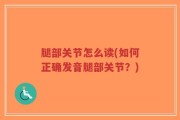 腿部关节怎么读(如何正确发音腿部关节？)