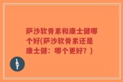 萨沙软骨素和康士健哪个好(萨沙软骨素还是康士健：哪个更好？)