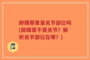 脚踝那里是关节部位吗(脚踝算不算关节？解析关节部位在哪？)