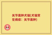 关节囊肿犬猫(犬猫常见病症：关节囊肿)