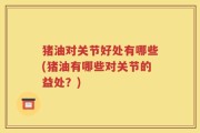 猪油对关节好处有哪些(猪油有哪些对关节的益处？)