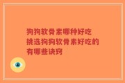 狗狗软骨素哪种好吃 挑选狗狗软骨素好吃的有哪些诀窍