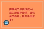 脚踝关节平衡球成人(成人脚踝平衡球：强化关节稳定，提升平衡水平)