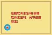 氨糖软骨素乐利(氨糖软骨素乐利：关节健康管家)