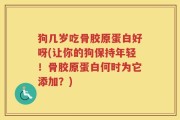 狗几岁吃骨胶原蛋白好呀(让你的狗保持年轻！骨胶原蛋白何时为它添加？)