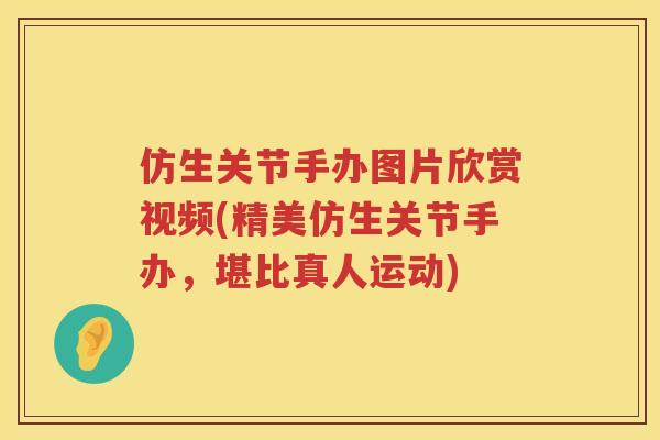 仿生关节手办图片欣赏视频(精美仿生关节手办，堪比真人运动)