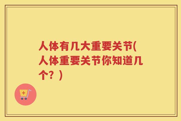 人体有几大重要关节(人体重要关节你知道几个？)