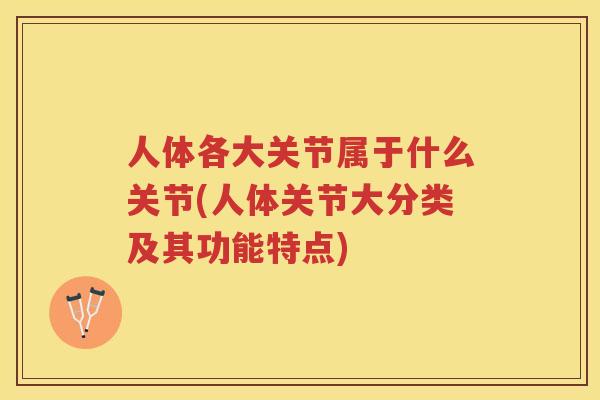 人体各大关节属于什么关节(人体关节大分类及其功能特点)
