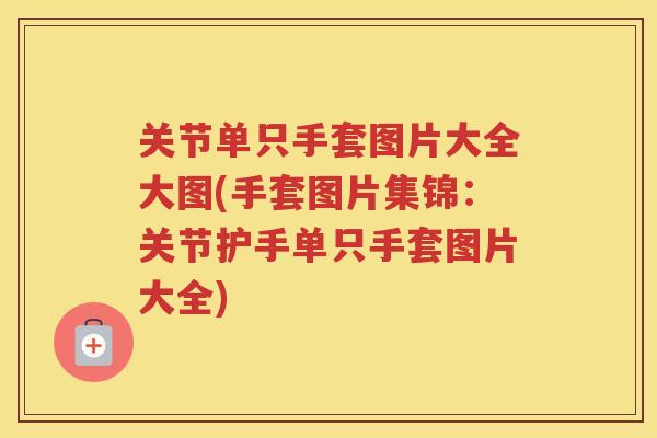 关节单只手套图片大全大图(手套图片集锦：关节护手单只手套图片大全)