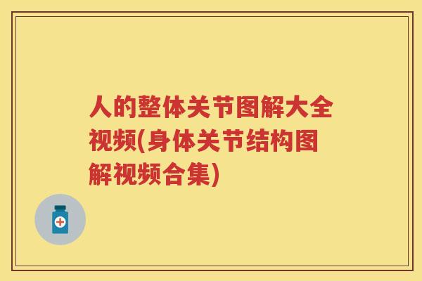 人的整体关节图解大全视频(身体关节结构图解视频合集)