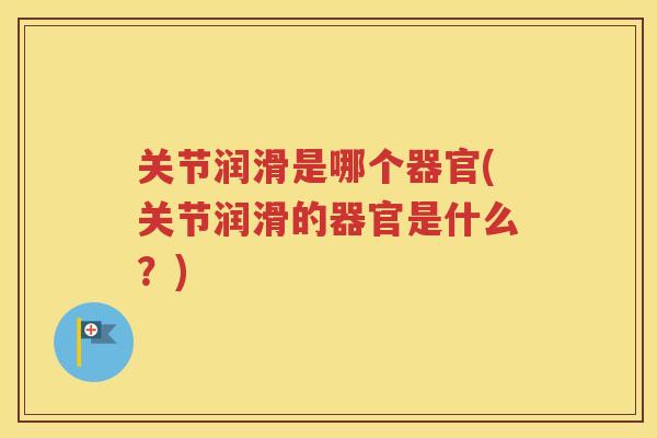 关节润滑是哪个器官(关节润滑的器官是什么?) 关节润滑是哪个器官(关节润滑的器官是什么?)