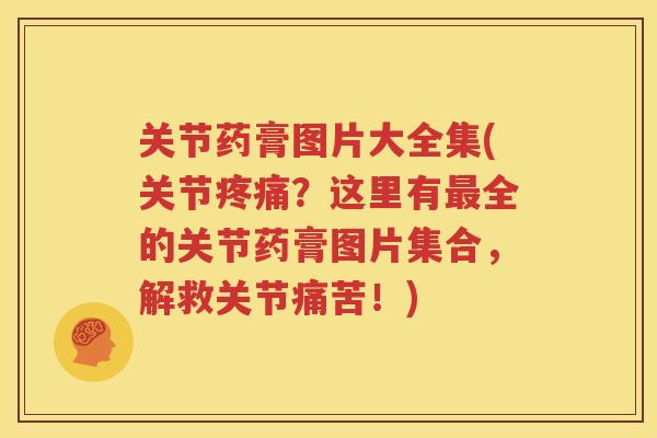 关节药膏图片大全集(关节？这里有全的关节药膏图片集合，解救关节痛苦！)
