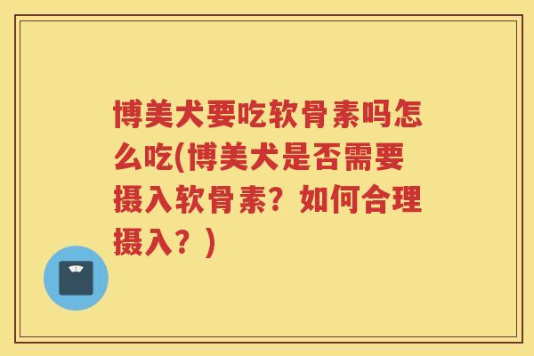博美犬要吃软骨素吗怎么吃(博美犬是否需要摄入软骨素？如何合理摄入？)