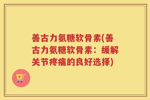 善古力氨糖软骨素(善古力氨糖软骨素:缓解关节的良好选择) 善古力氨糖软骨素(善古力氨糖软骨素:缓解关节的良好选择)