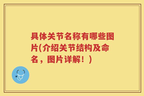 具体关节名称有哪些图片(介绍关节结构及命名,图片详解!) 具体关节名称有哪些图片(介绍关节结构及命名,图片详解!)
