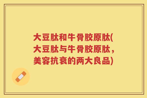 大豆肽和牛骨胶原肽(大豆肽与牛骨胶原肽，美容抗衰的两大良品)