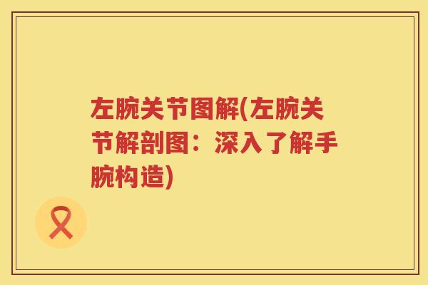 左腕关节图解(左腕关节解剖图：深入了解手腕构造)
