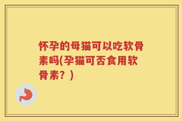 怀孕的母猫可以吃软骨素吗(孕猫可否食用软骨素?) 怀孕的母猫可以吃软骨素吗(孕猫可否食用软骨素?)