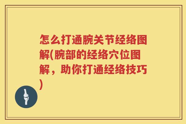 怎么打通腕关节经络图解(腕部的经络穴位图解,助你打通经络技巧) 怎么打通腕关节经络图解(腕部的经络穴位图解,助你打通经络技巧)