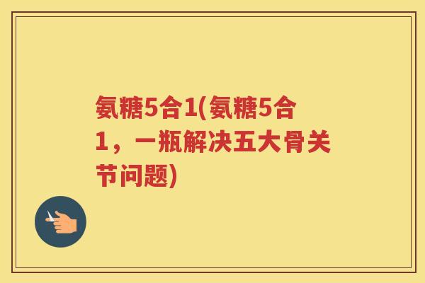 氨糖5合1(氨糖5合1,一瓶解决五大骨关节问题) 氨糖5合1(氨糖5合1,一瓶解决五大骨关节问题)