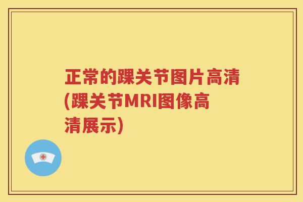 正常的踝关节图片高清(踝关节MRI图像高清展示) 正常的踝关节图片高清(踝关节MRI图像高清展示)