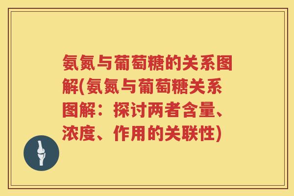 氨氮与葡萄糖的关系图解(氨氮与葡萄糖关系图解：探讨两者含量、浓度、作用的关联性)