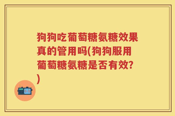 狗狗吃葡萄糖氨糖效果真的管用吗(狗狗服用葡萄糖氨糖是否有效?) 狗狗吃葡萄糖氨糖效果真的管用吗(狗狗服用葡萄糖氨糖是否有效?)