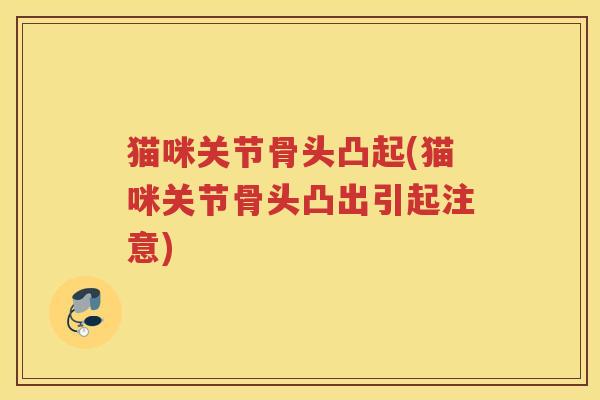 猫咪关节骨头凸起(猫咪关节骨头凸出引起注意) 猫咪关节骨头凸起(猫咪关节骨头凸出引起注意)