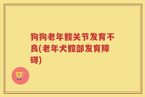狗狗老年髋关节发育不良(老年犬髋部发育障碍)