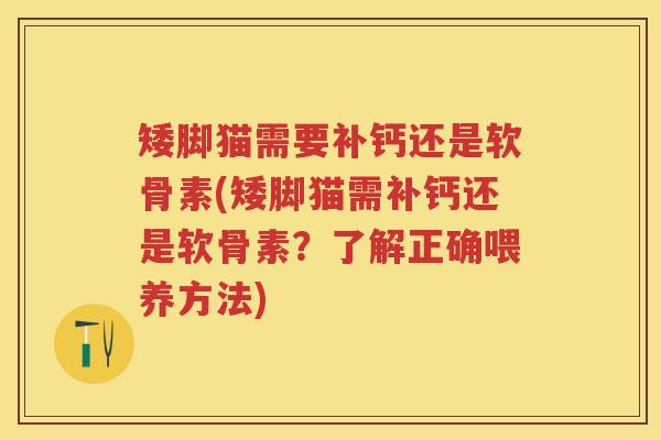 矮脚猫需要补钙还是软骨素(矮脚猫需补钙还是软骨素?了解正确喂养方法) 矮脚猫需要补钙还是软骨素(矮脚猫需补钙还是软骨素?了解正确喂养方法)
