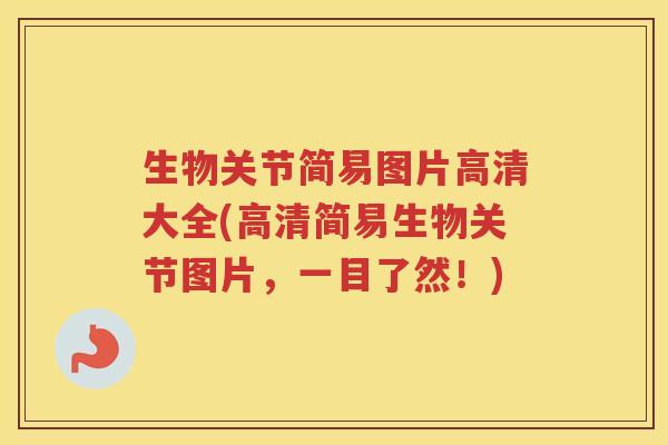 生物关节简易图片高清大全(高清简易生物关节图片,一目了然!) 生物关节简易图片高清大全(高清简易生物关节图片,一目了然!)