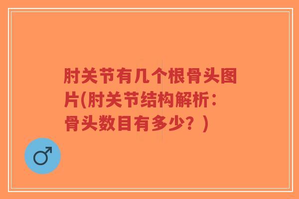 肘关节有几个根骨头图片(肘关节结构解析：骨头数目有多少？)