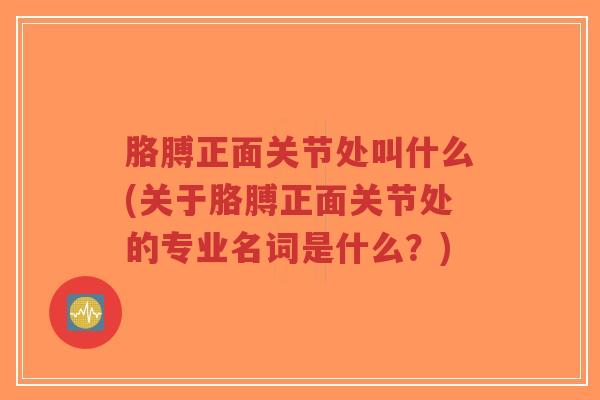 胳膊正面关节处叫什么(关于胳膊正面关节处的专业名词是什么？)