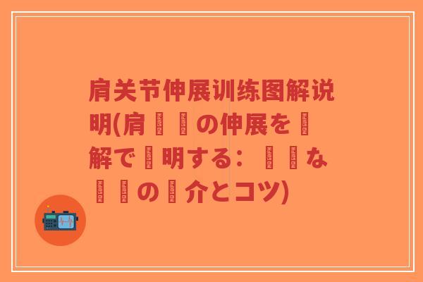 肩关节伸展训练图解说明(肩関節の伸展を図解で説明する:簡単な訓練の紹介とコツ) 肩关节伸展训练图解说明(肩関節の伸展を図解で説明する:簡単な訓練の紹介とコツ)