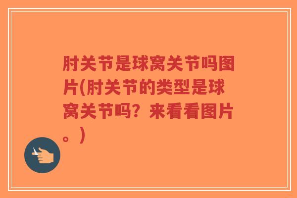 肘关节是球窝关节吗图片(肘关节的类型是球窝关节吗？来看看图片。)