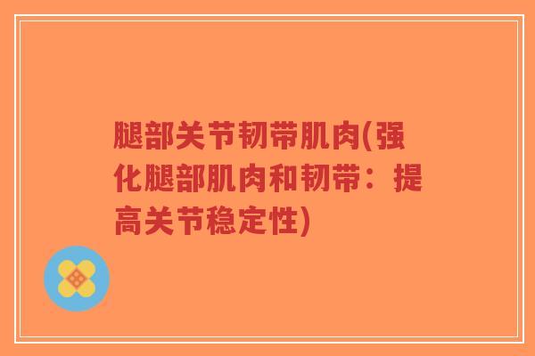 腿部关节韧带肌肉(强化腿部肌肉和韧带:提高关节稳定性) 腿部关节韧带肌肉(强化腿部肌肉和韧带:提高关节稳定性)