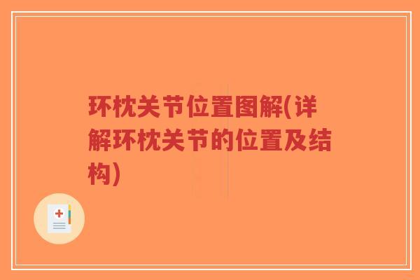环枕关节位置图解(详解环枕关节的位置及结构)