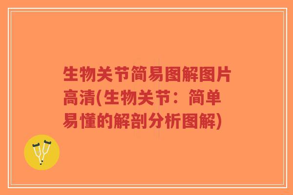 生物关节简易图解图片高清(生物关节：简单易懂的解剖分析图解)