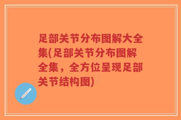 足部关节分布图解大全集(足部关节分布图解全集，全方位呈现足部关节结构图)