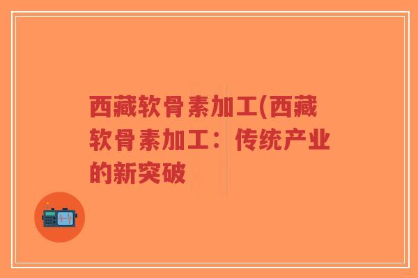 西藏软骨素加工(西藏软骨素加工:传统产业的新突破 西藏软骨素加工(西藏软骨素加工:传统产业的新突破