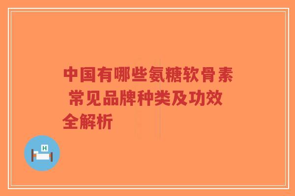 中国有哪些氨糖软骨素 常见品牌种类及功效全解析