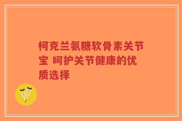 柯克兰氨糖软骨素关节宝 呵护关节健康的优质选择