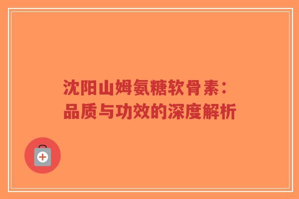 沈阳山姆氨糖软骨素：品质与功效的深度解析