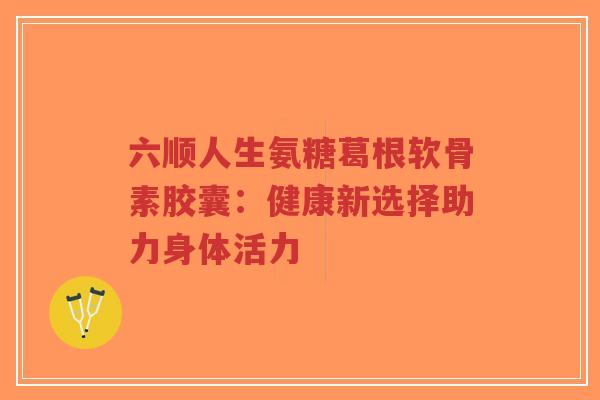 六顺人生氨糖葛根软骨素胶囊：健康新选择助力身体活力