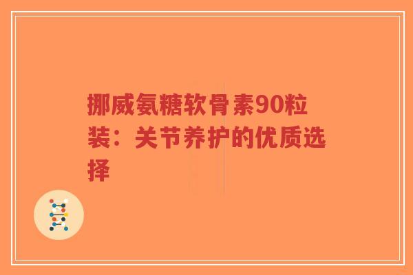 挪威氨糖软骨素90粒装：关节养护的优质选择