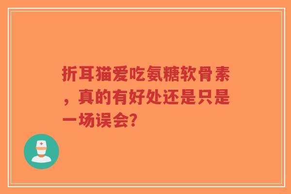 折耳猫爱吃氨糖软骨素，真的有好处还是只是一场误会？
