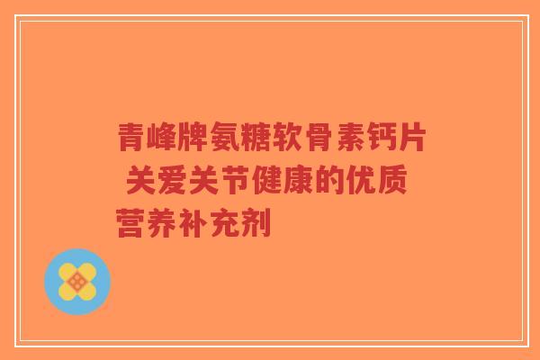 青峰牌氨糖软骨素钙片 关爱关节健康的优质营养补充剂
